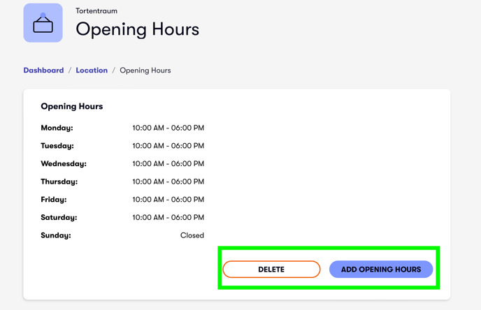 opening hours edit